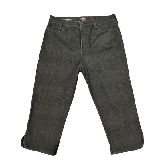 NYDJ Ariel Crop Jeans Enzyme Blue Lift Tuck Technology Women's Capri Size 18 - Picture 9 of 10